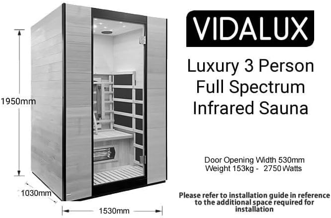 VidaDeluxe 3-Person Home Sauna