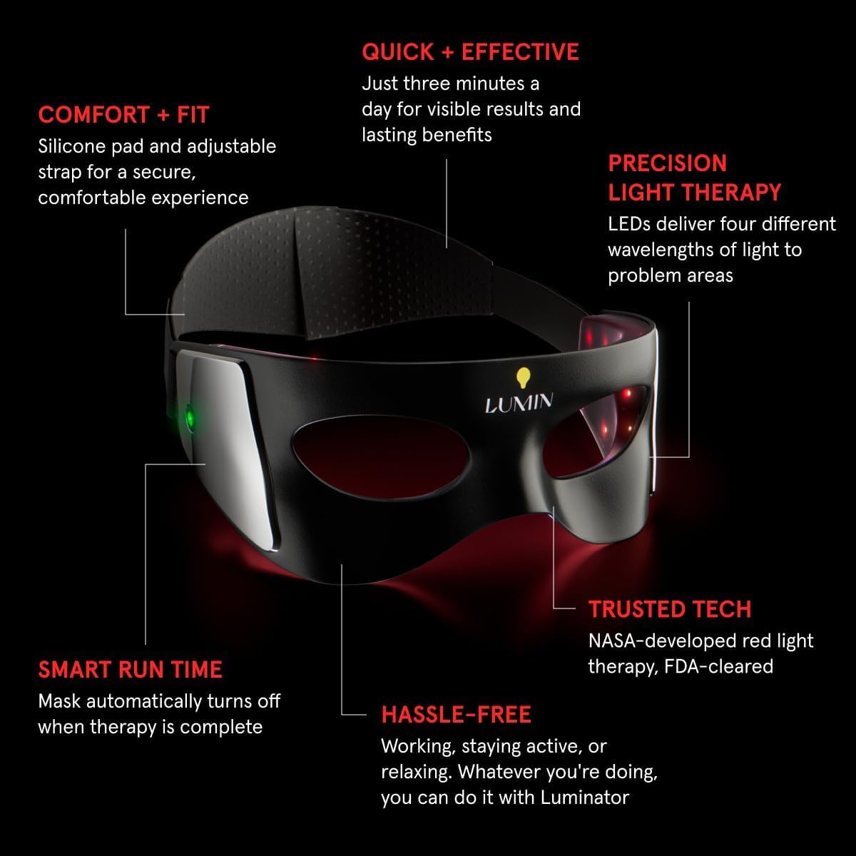 GlowBoost LED Eye Mask