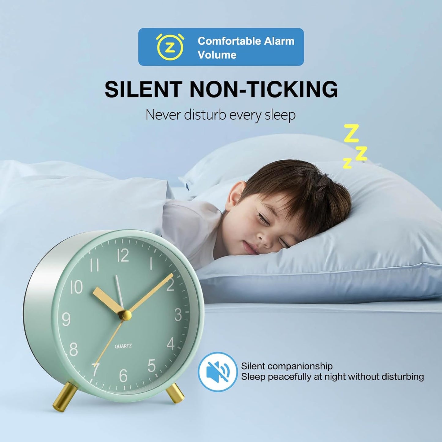 Luxury Look Chic Silent Alarm Clock