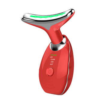 Beauty Facial Massager, 7 Color Wavy Acne Beauty Microcurrent Facial Device Skin Firming for Face Neck Beauty Device