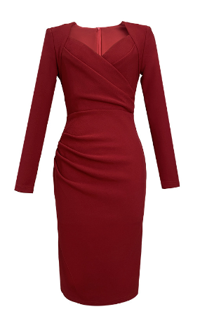 French Business Waist Yellow Dress for Women